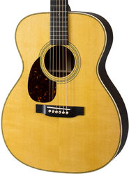Left-handed folk guitar Martin OM-28 Standard Re-Imagined Left Hand - Natural aging toner