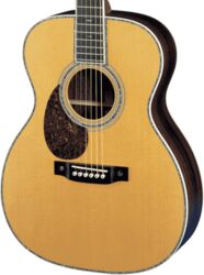 Left-handed folk guitar Martin OM-42 Standard Re-Imagined Left Hand - Natural aging toner