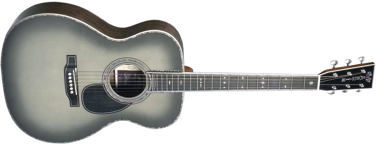 Martin John Mayer Om-45 Signature 20th Anniversary Platinum Epicea Palissandre Eb - Silverburst - Acoustic guitar & electro - Variation 5