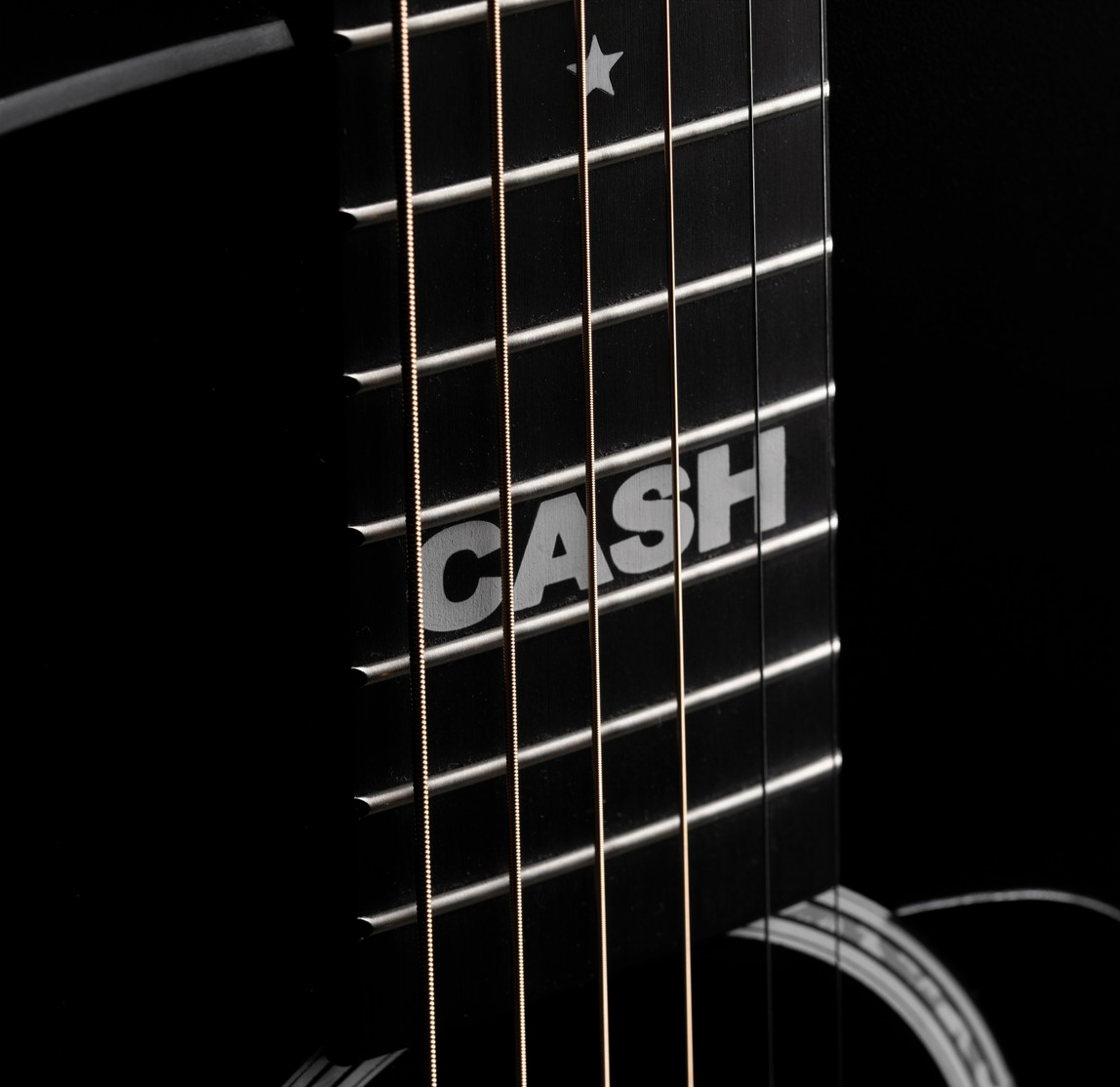 Martin Johnny Cash Dx Lh Gaucher Signature Dreadnought Hpl Ric - Black - Folk guitar - Variation 4