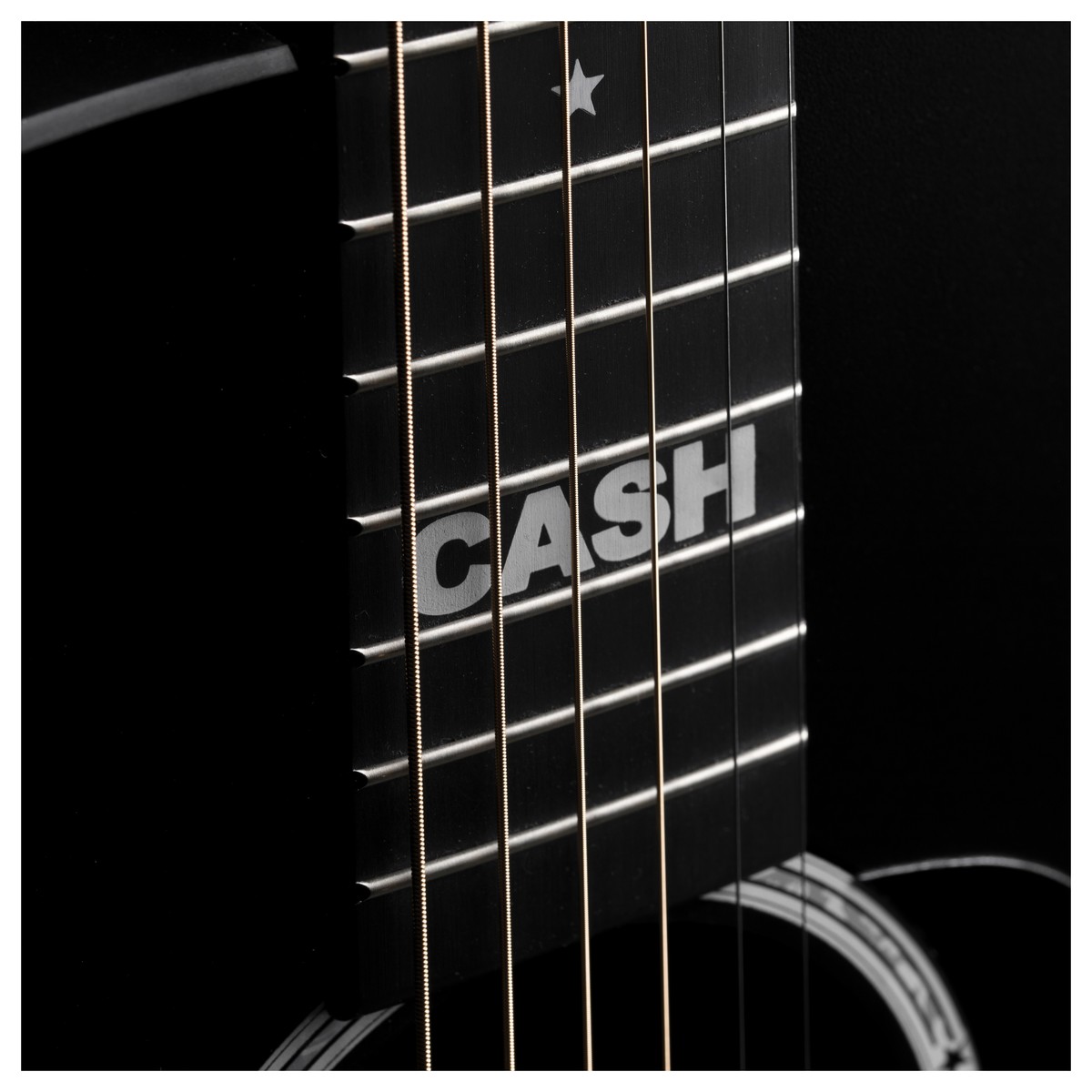Martin Johnny Cash Dx Signature Dreadnought Hpl Ric - Black - Electro acoustic guitar - Variation 4