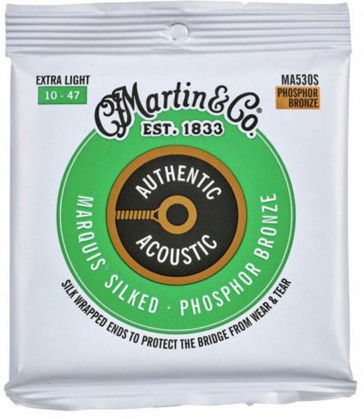Martin MA530S 6String Acoustic Guitar Authentic Silked 92/8 Phosphor Bronze 1047 set of