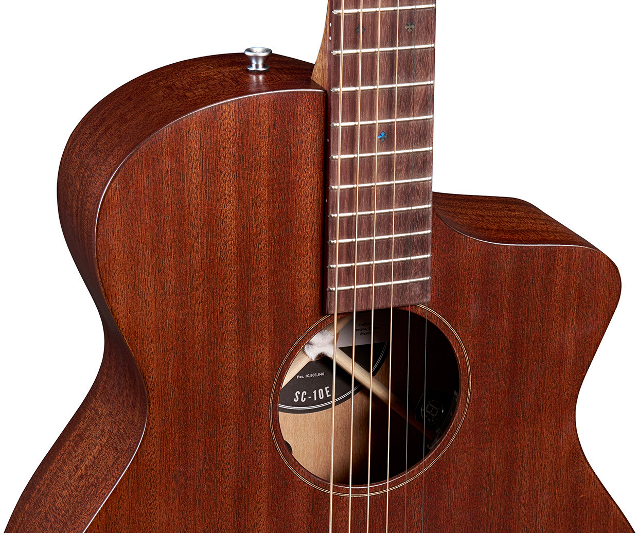 Martin Sc10e Modern Sapele Road S Om Tout Sapele Eb - Dark Mahogany - Folk guitar - Variation 2