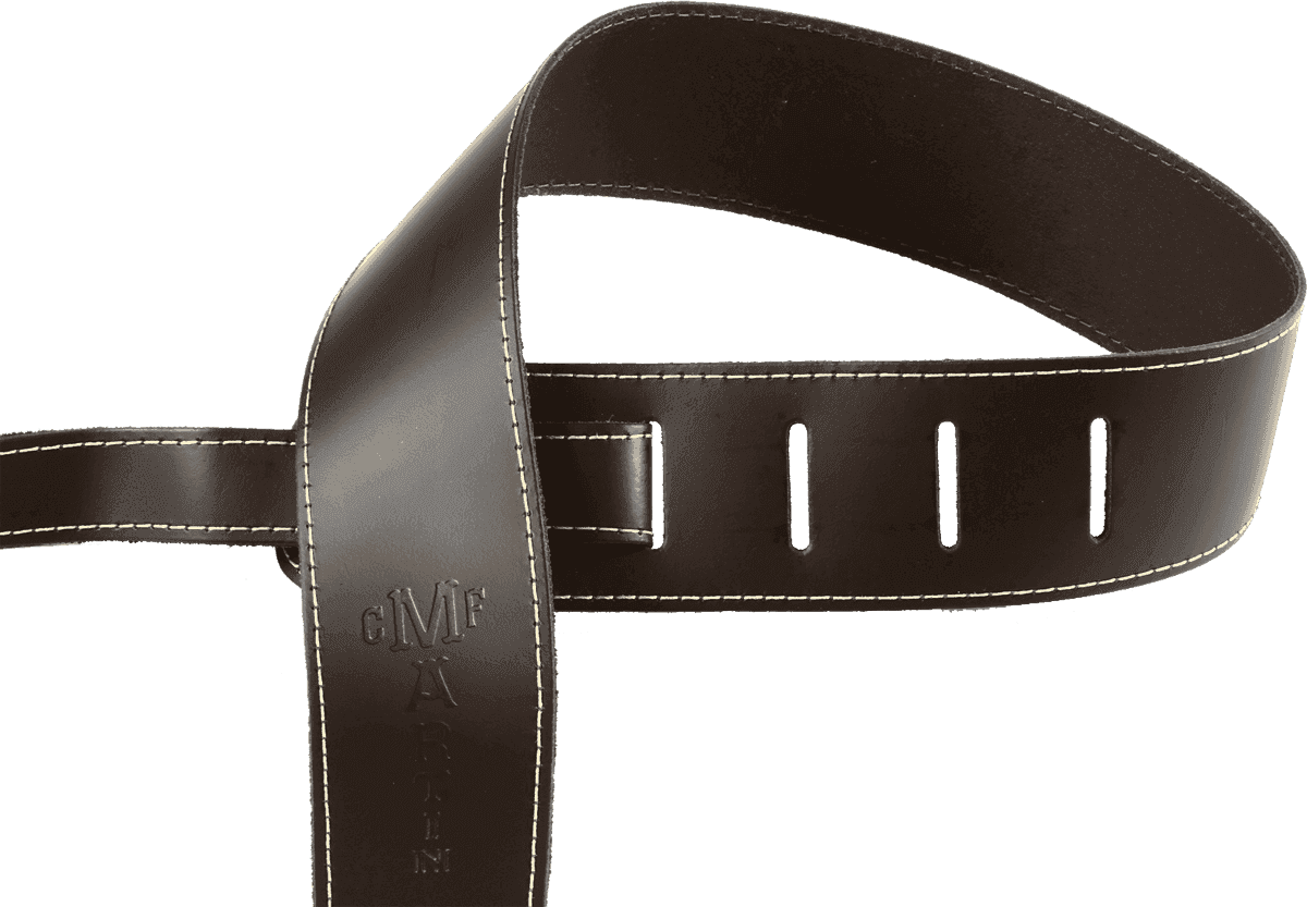 Martin Slim Style Strap 18a0045 2inc. Cuir Brown - Guitar strap - Variation 1