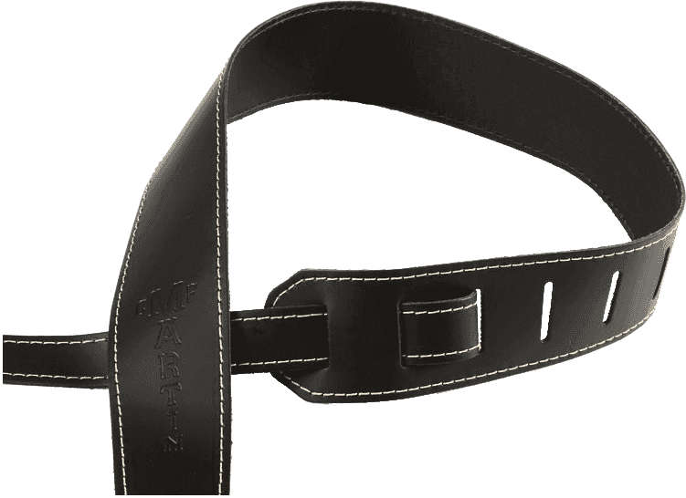 Martin Slim Style Strap 18a0046 2inc. Cuir Black - Guitar strap - Variation 1