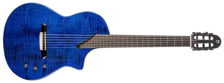 Martinez Hispania Electro Erable Acajou + Housse - Transblue Burst - Classical guitar 4/4 size - Main picture
