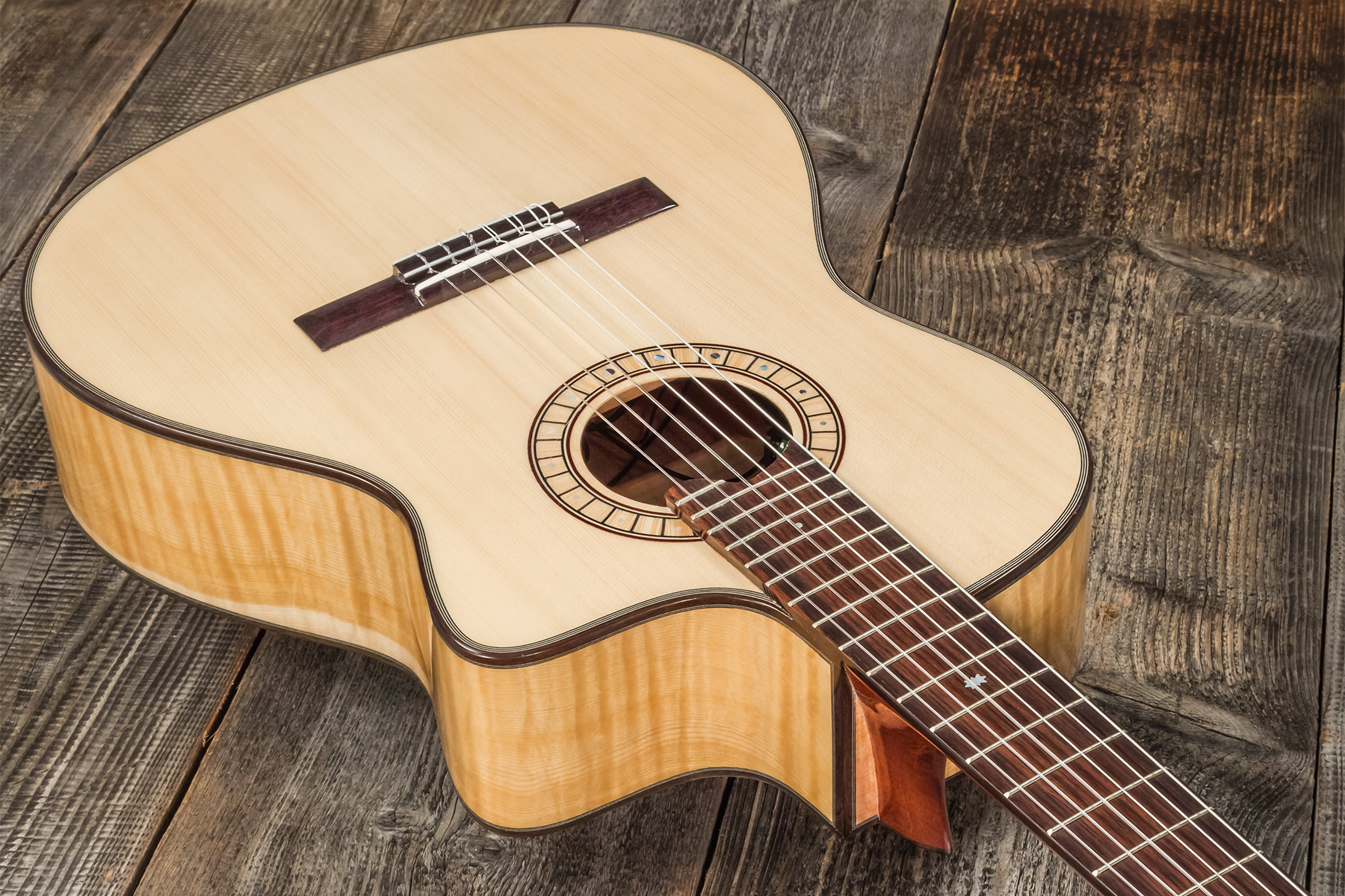 Martinez Crossover Mp14-mp Cw Epicea Erable Rw - Natural - Classical guitar 4/4 size - Variation 2