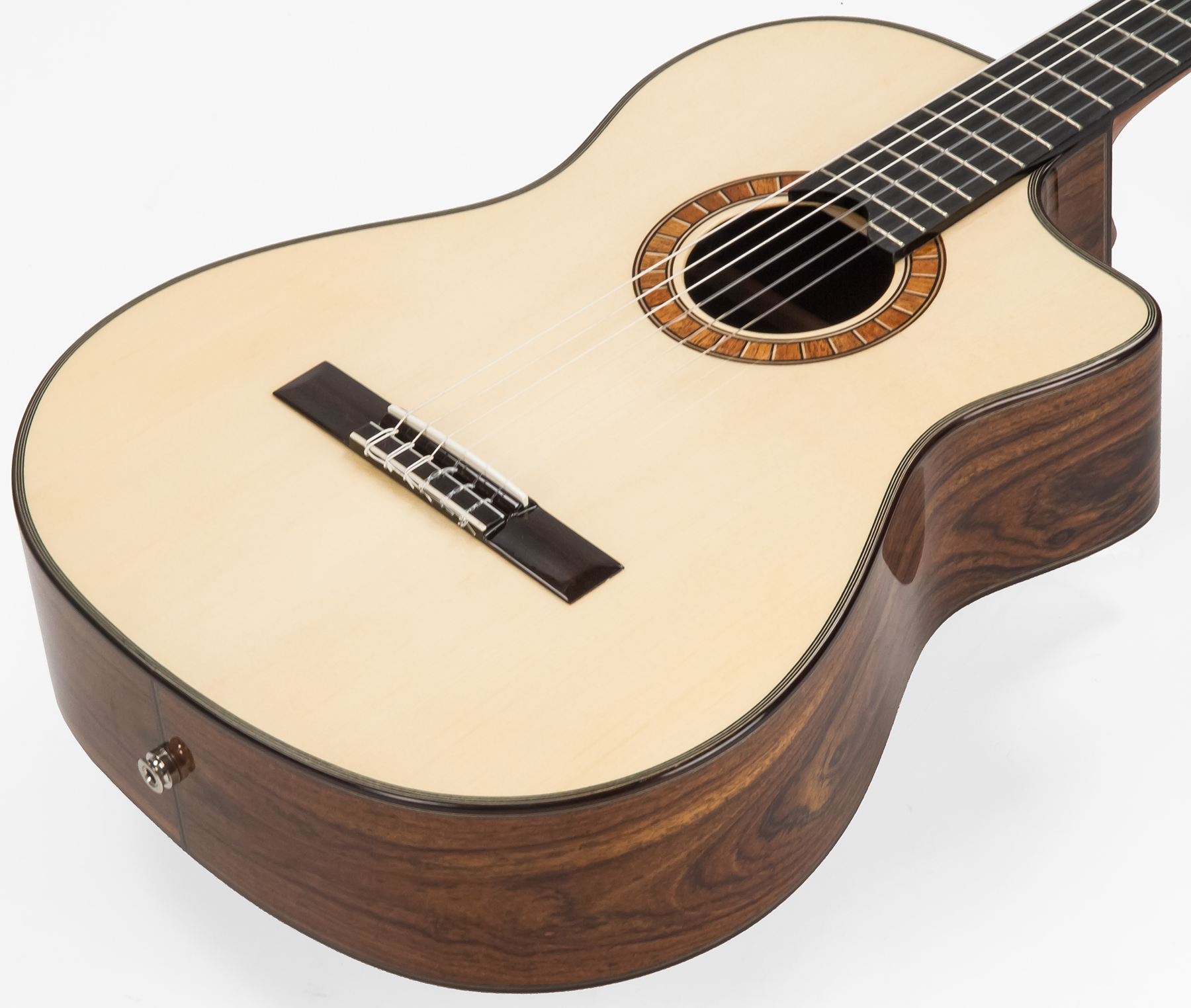 Martinez Mp12-zi Epicea Ziricote Rw +housse - Natural - Classical guitar 4/4 size - Variation 1