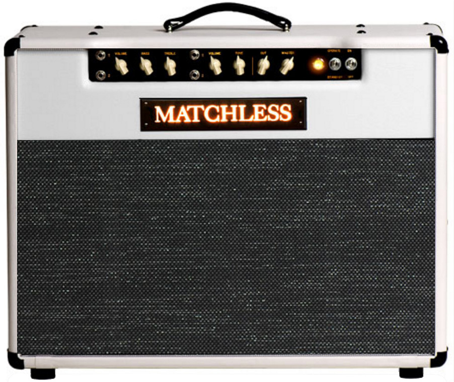 Matchless Dc-30 30w 2x12 White/silver - Electric guitar combo amp - Main picture