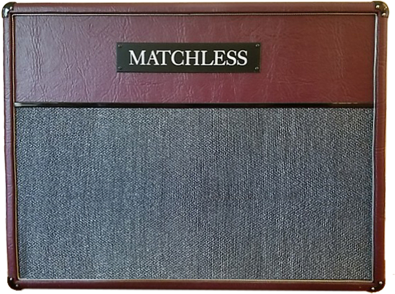 Matchless Esd212 Cab 2x12 60w 4-ohms Burgundy/silver - Electric guitar amp cabinet - Main picture