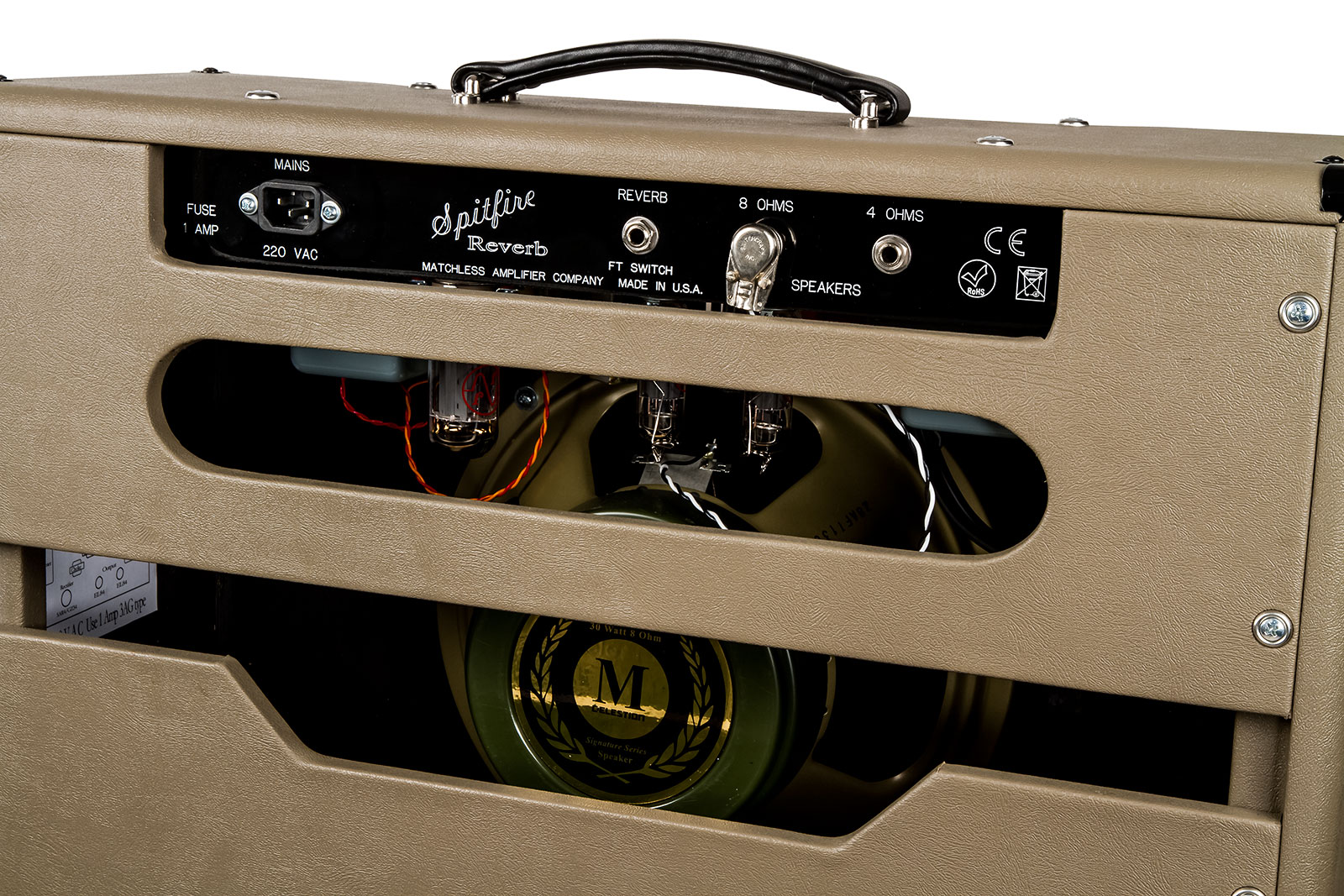 Matchless Spitfire 15 112 Reverb 15w 1x12 Capuccino/gold - Electric guitar combo amp - Variation 3
