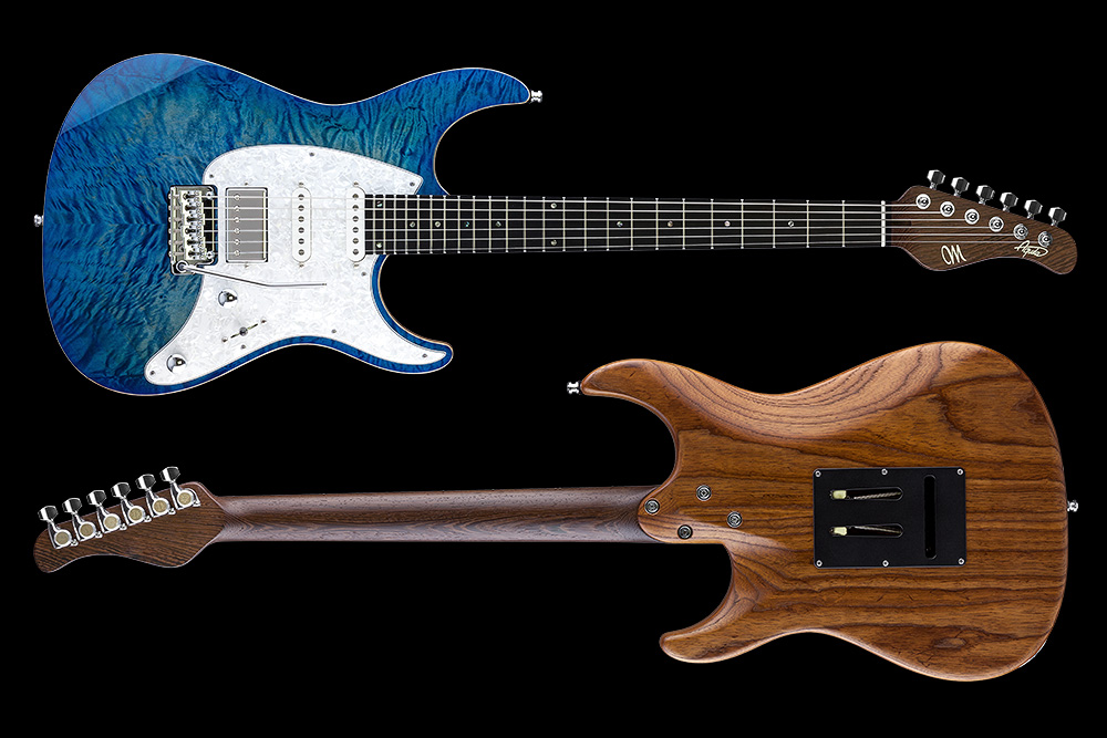 Mayones Guitars Aquila Qm 6 Hss Trem Eb - Lagoon Burst - Str shape electric guitar - Variation 1