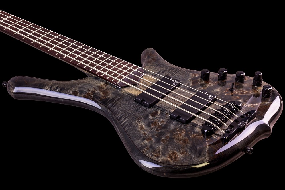 Mayones Guitars Comodous 5 Ash Eye Poplar Aguilar Pf - Liquid Black - Solid body electric bass - Variation 3