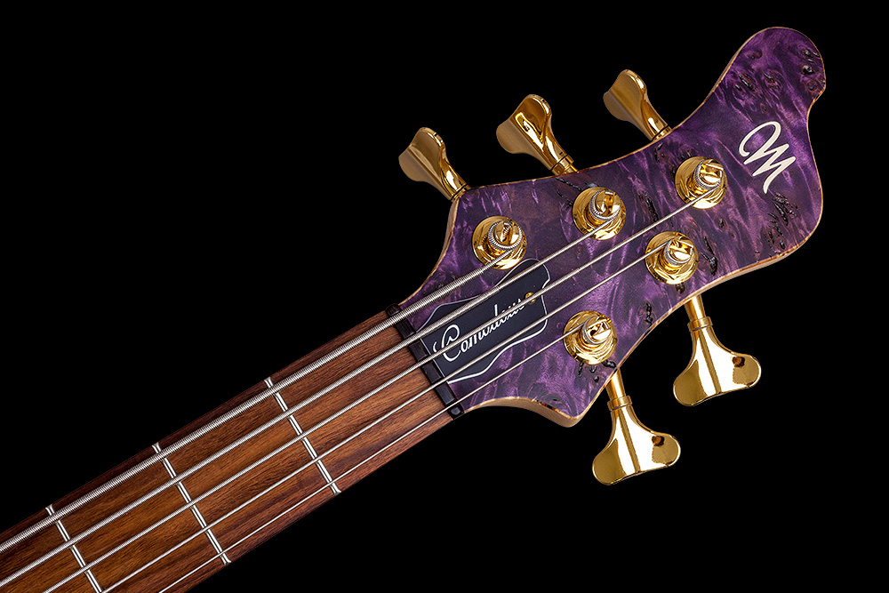 Mayones Guitars Comodous Inspiration Mohini Dey 5c Active Pf - Dirty Purple Raw - Solid body electric bass - Variation 4