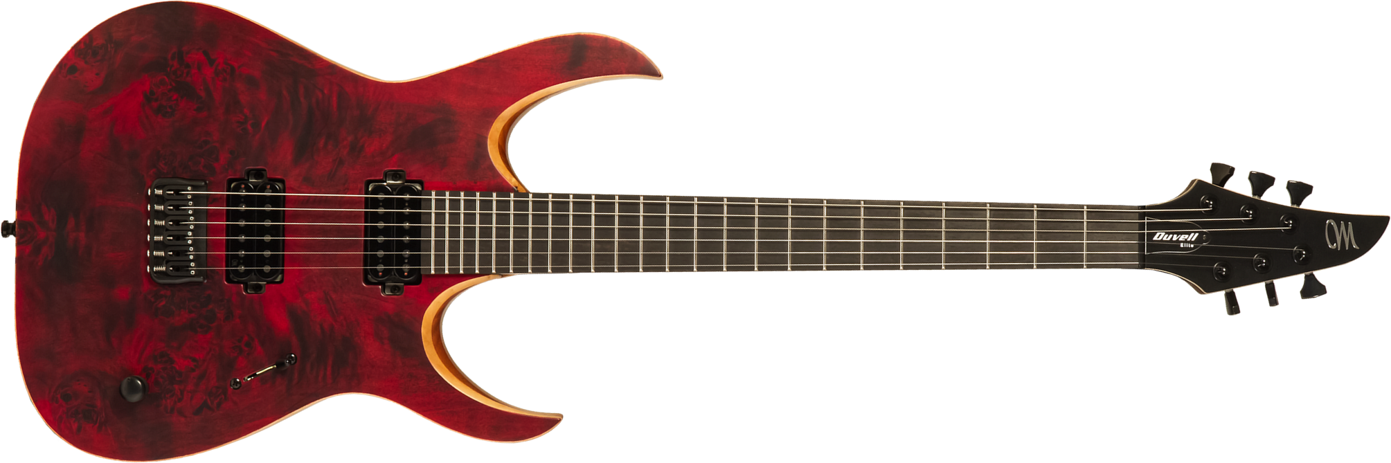 Mayones Guitars Duvell Elite 6 2h Bare Knuckle Ht Eb #df2301294 - Trans Dirty Red Satine - Metal electric guitar - Main picture