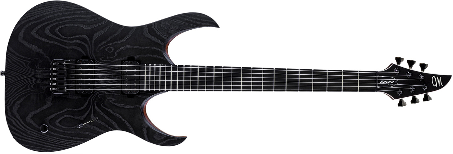 Mayones Guitars Duvell Elite Gothic 6 Hh Seymour Duncan Ht Eb - Gothic Black - Metal electric guitar - Main picture