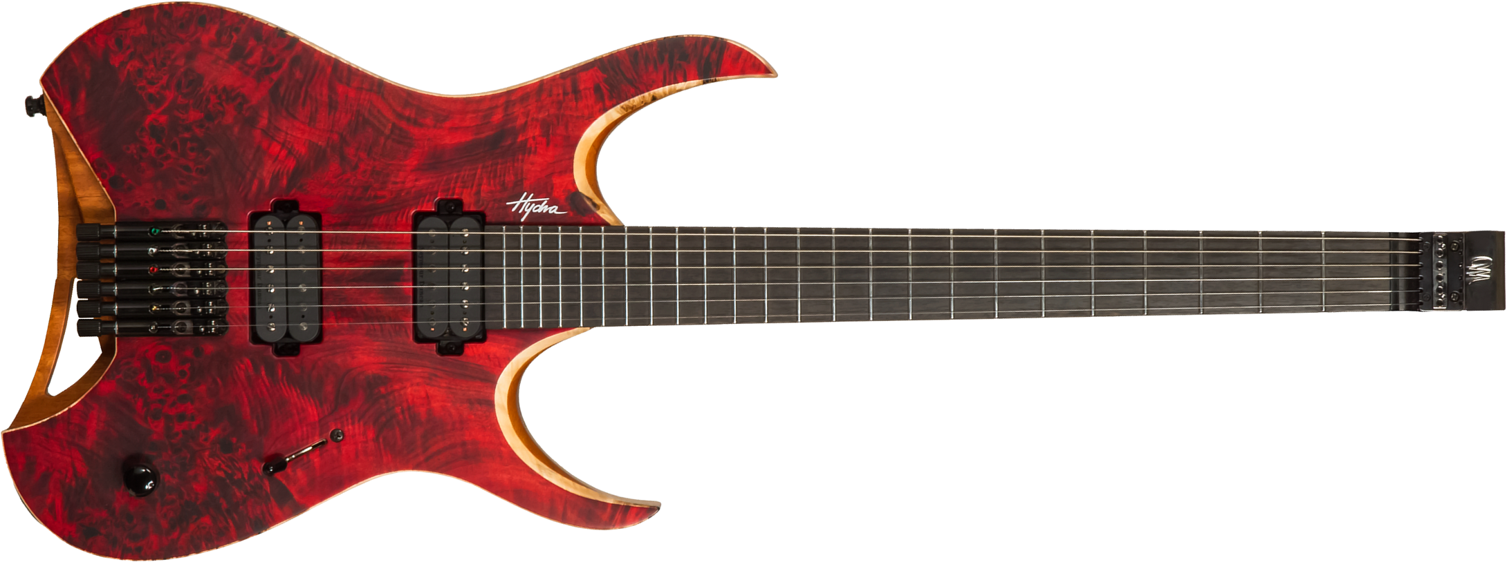Mayones Guitars Hydra Elite 6 2h Seymour Duncan Ht Eb #hf2008335 - Dirty Red Satin - Metal electric guitar - Main picture