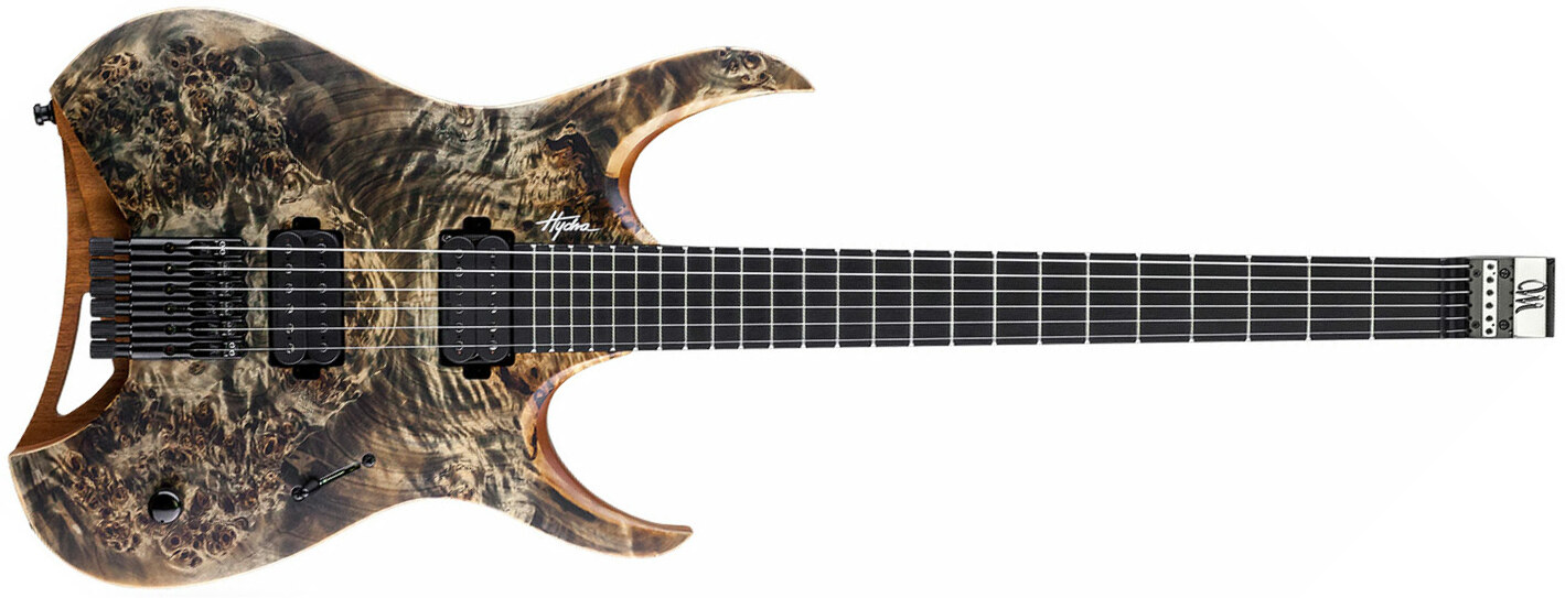 Mayones Guitars Hydra Elite 6 Hh Seymour Duncan Ht Eb - Trans Graphite Satin - Metal electric guitar - Main picture