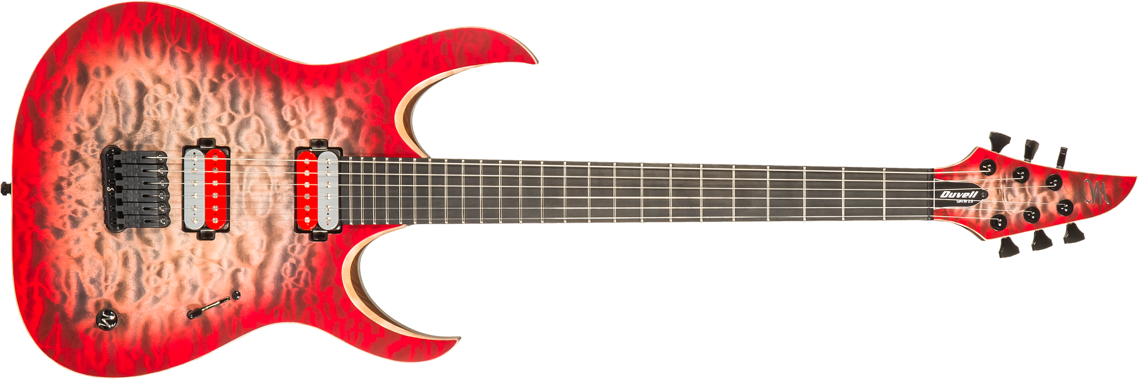 Mayones Guitars John Browne Duvell Qatsi 2.0 6 Signature 2h Bare Knuckle Ht Eb #df2212239 - Ruby Burst - Str shape electric guitar - Main picture