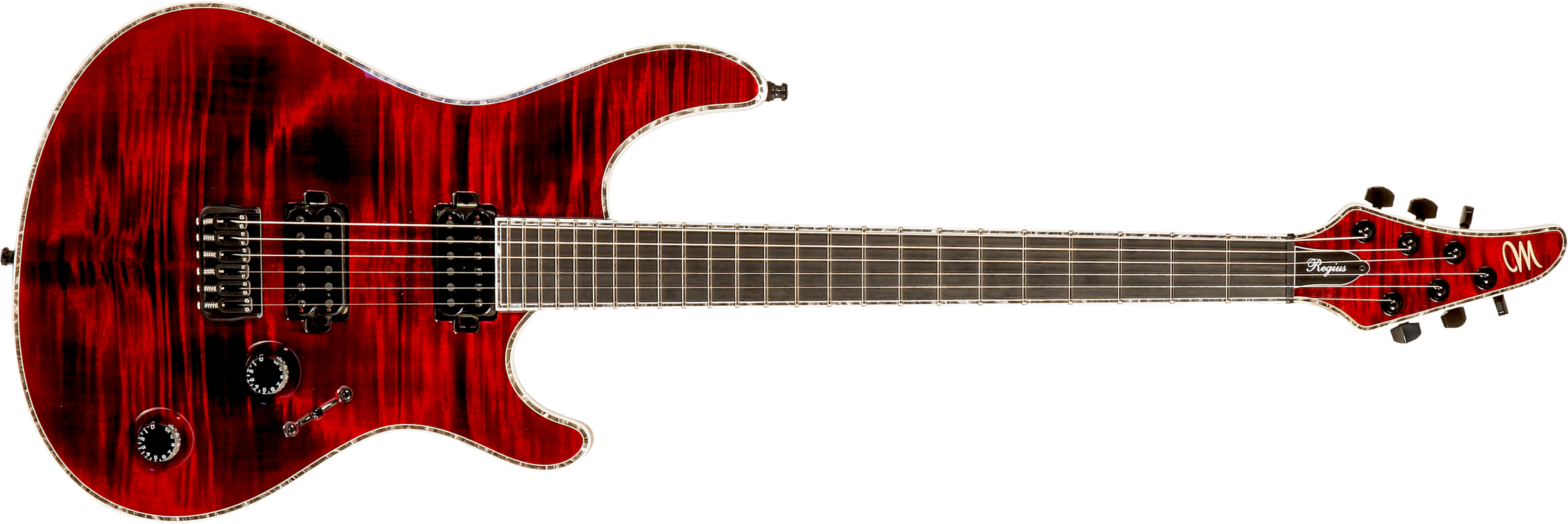 Mayones Guitars Regius 6 Ash 2h Tko Ht Eb #rf2203440 - Dirty Red Burst - Str shape electric guitar - Main picture