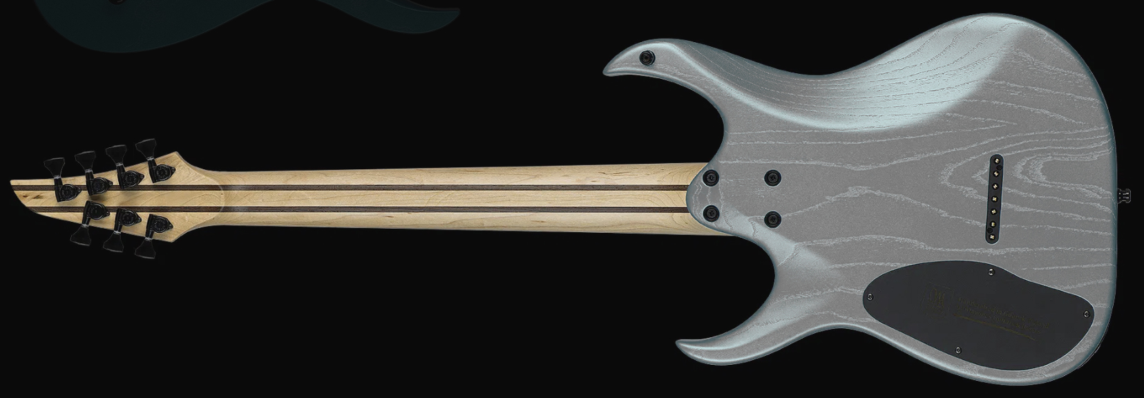 Mayones Guitars Duvell Dt7 7c Baryton 2h Ht Bl - Gunmetal Grey Metallic Matt - Baritone guitar - Variation 1