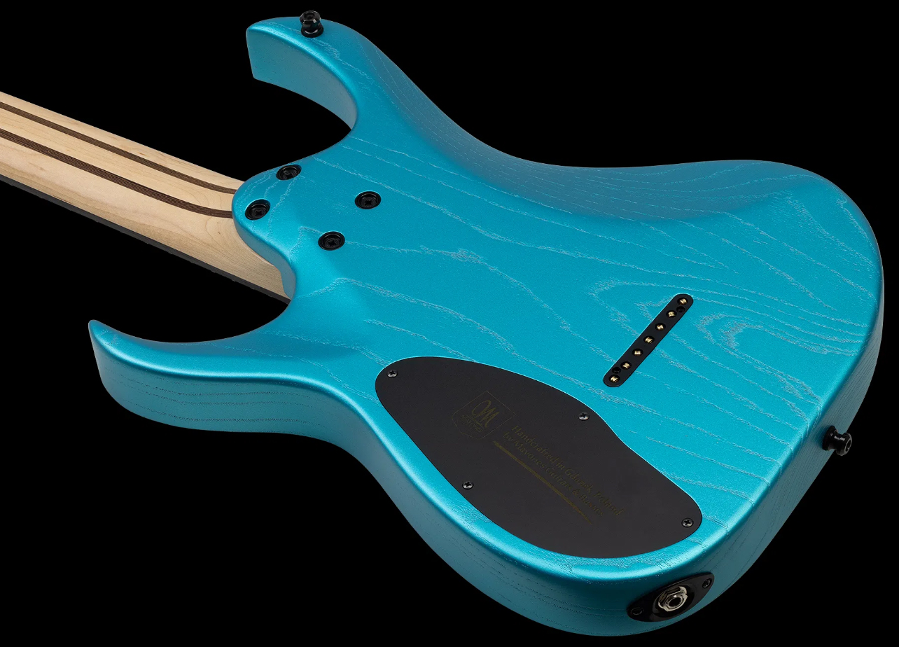 Mayones Guitars Duvell Dt7 7c Baryton 2h Ht Bl - Opal Blue Metallic Matt - Baritone guitar - Variation 3