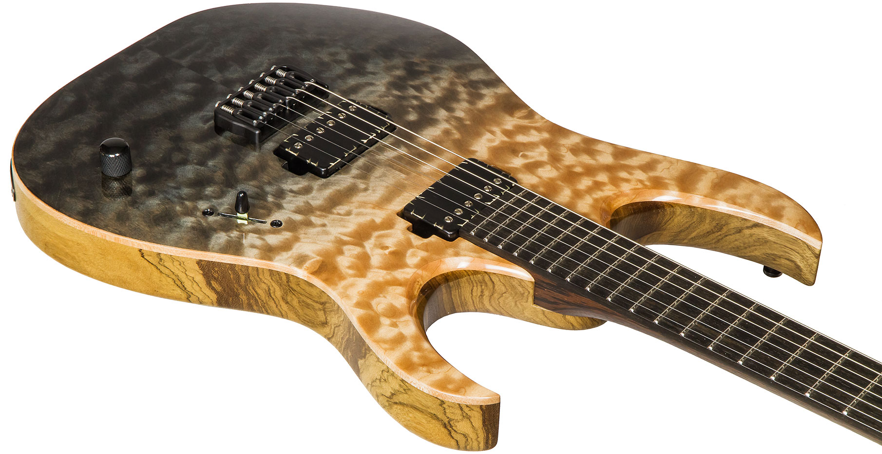 Mayones Guitars Duvell Elite 6 2h Seymour Duncan Ht Eb #df2106528 - Natural & Graphite - Metal electric guitar - Variation 2