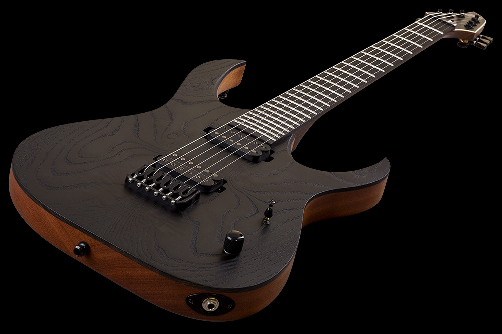 Mayones Guitars Duvell Elite Gothic 6 Hh Seymour Duncan Ht Eb - Gothic Black - Metal electric guitar - Variation 2