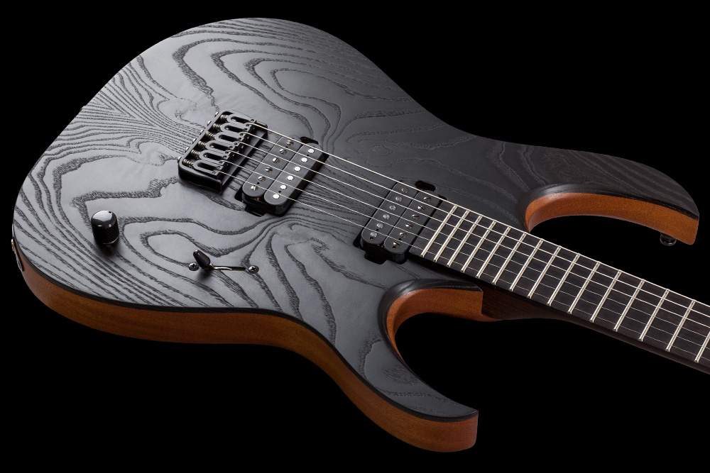 Mayones Guitars Duvell Elite Gothic 6 Hh Seymour Duncan Ht Eb - Gothic Black - Metal electric guitar - Variation 3