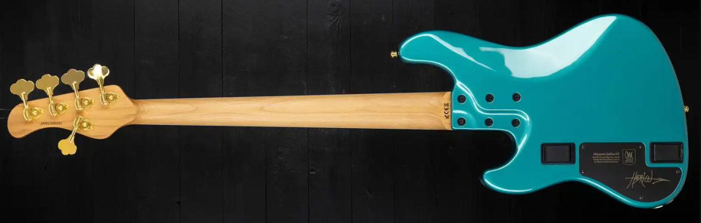 Mayones Guitars Hadrien Feraud Jabba Hf 5c Active Mn - Sherwood Green Metallic - Solid body electric bass - Variation 1