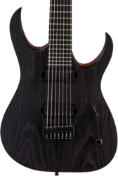 7 string electric guitar Mayones guitars Duvell Elite Gothic 7 (Seymour Duncan) - Monolith black matt