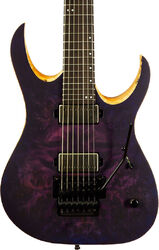 Baritone guitar Mayones guitars Duvell Elite Pro 7 #DF2602262 (7-String, Baritone) - Matt Trans Dirty Purple Blue Burst