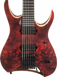 7 string electric guitar Mayones guitars Hydra Elite 7 (Seymour Duncan) - Dirty red satin
