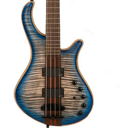 Solid body electric bass Mayones guitars Patriot Classic 4 (Aguilar, RW) - Jeans blue flamed maple