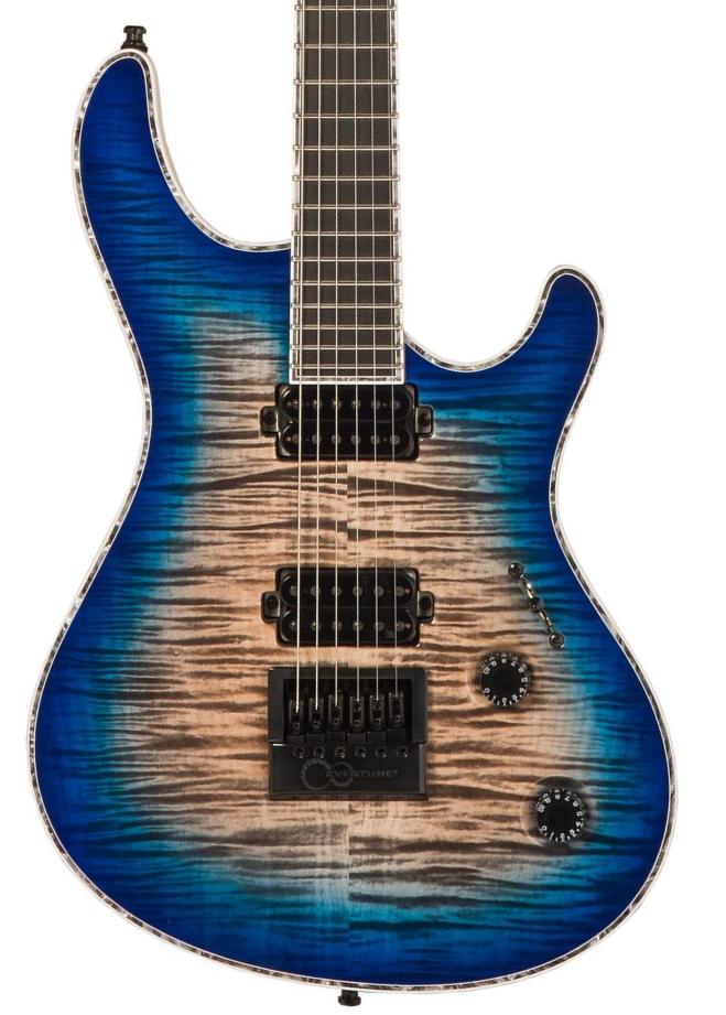 Metal electric guitar Mayones guitars Regius 4Ever 6 #RP2309275 - Jeans black 3-tone blue burst gloss