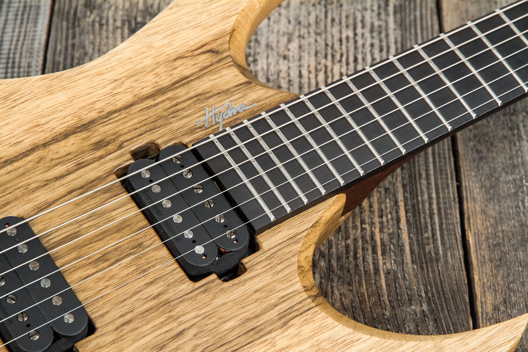 Mayones Guitars Hydra Bl 6 2h Seymour Duncan Ht Eb #hf2301591 - Natural - Metal electric guitar - Variation 3