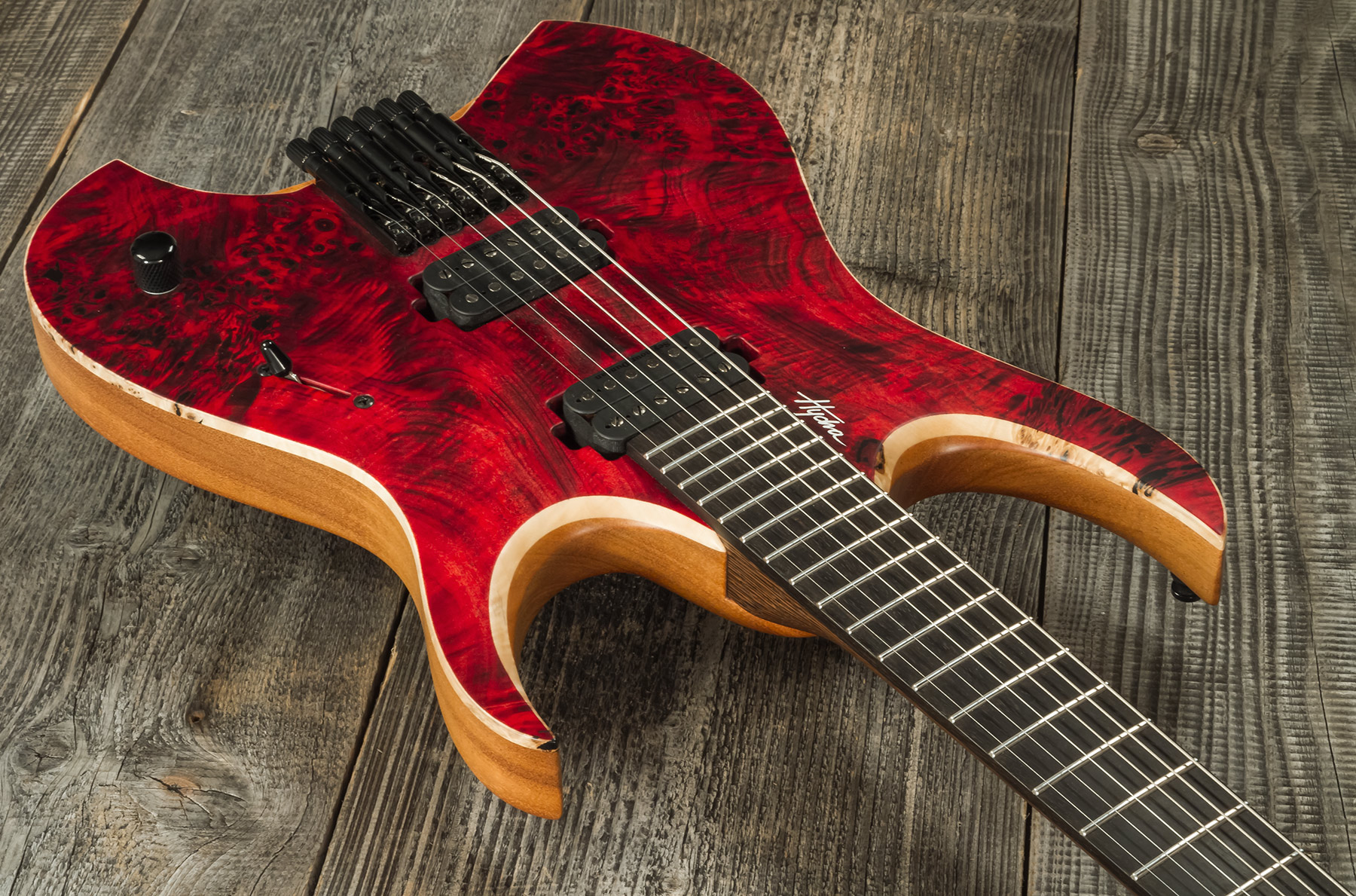 Mayones Guitars Hydra Elite 6 2h Seymour Duncan Ht Eb #hf2008335 - Dirty Red Satin - Metal electric guitar - Variation 2