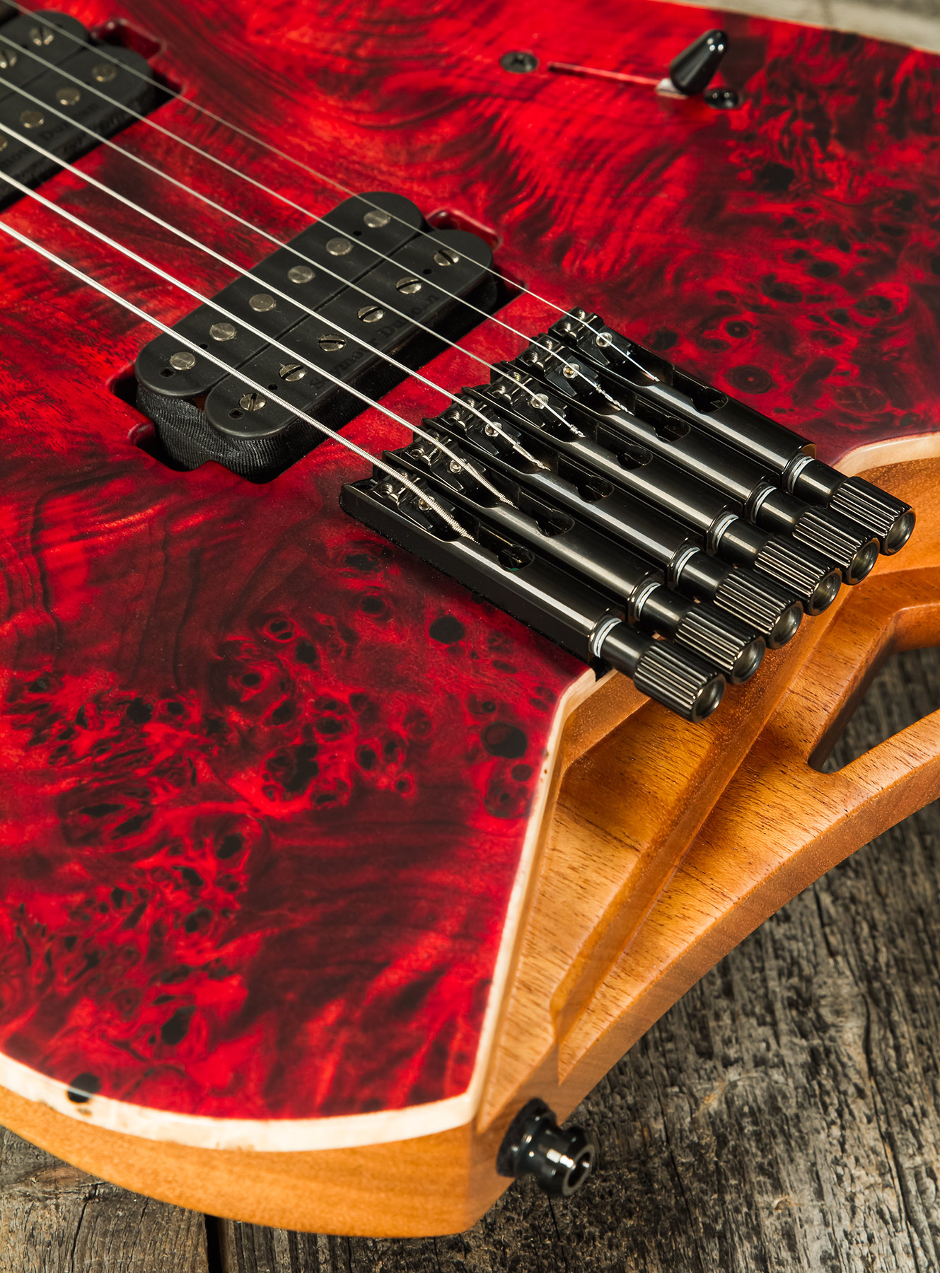 Mayones Guitars Hydra Elite 6 2h Seymour Duncan Ht Eb #hf2008335 - Dirty Red Satin - Metal electric guitar - Variation 5