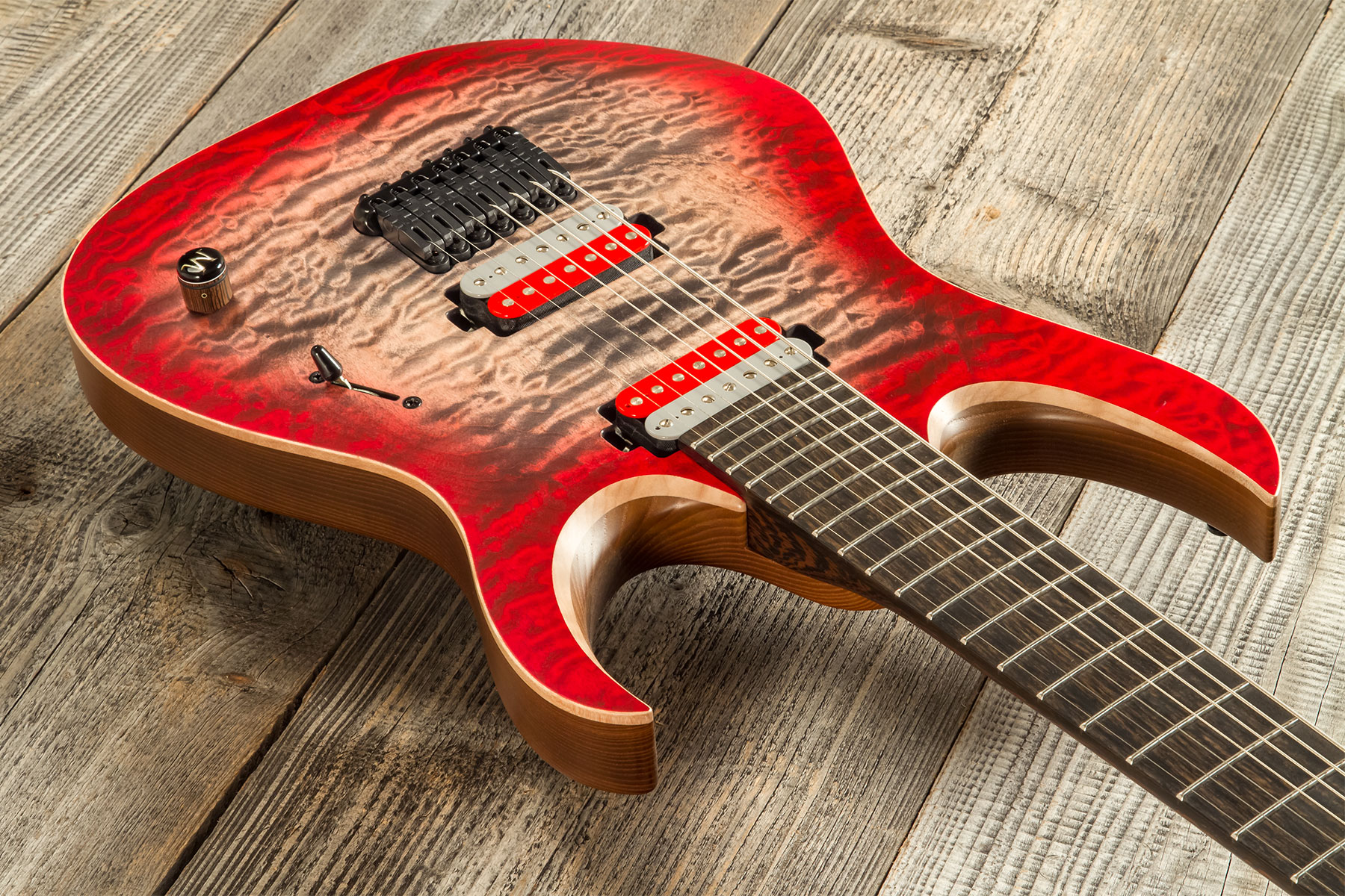 Mayones Guitars John Browne Duvell Qatsi 7 V2.0 Signature 2h Bare Knuckle Ht Eb #df2212241 - Ruby Burst - Signature electric guitar - Variation 2