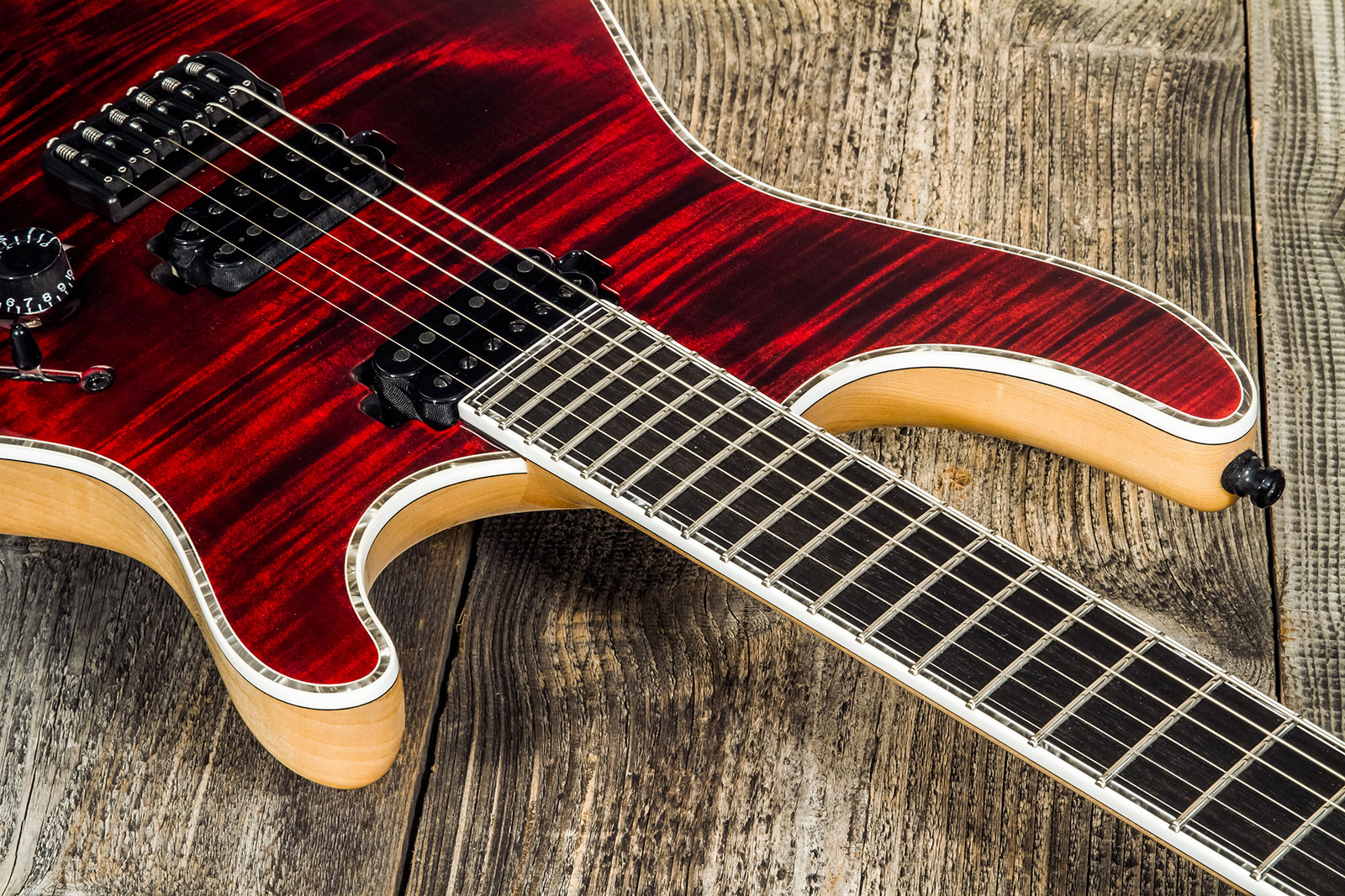 Mayones Guitars Regius 6 Ash 2h Tko Ht Eb #rf2203440 - Dirty Red Burst - Str shape electric guitar - Variation 3