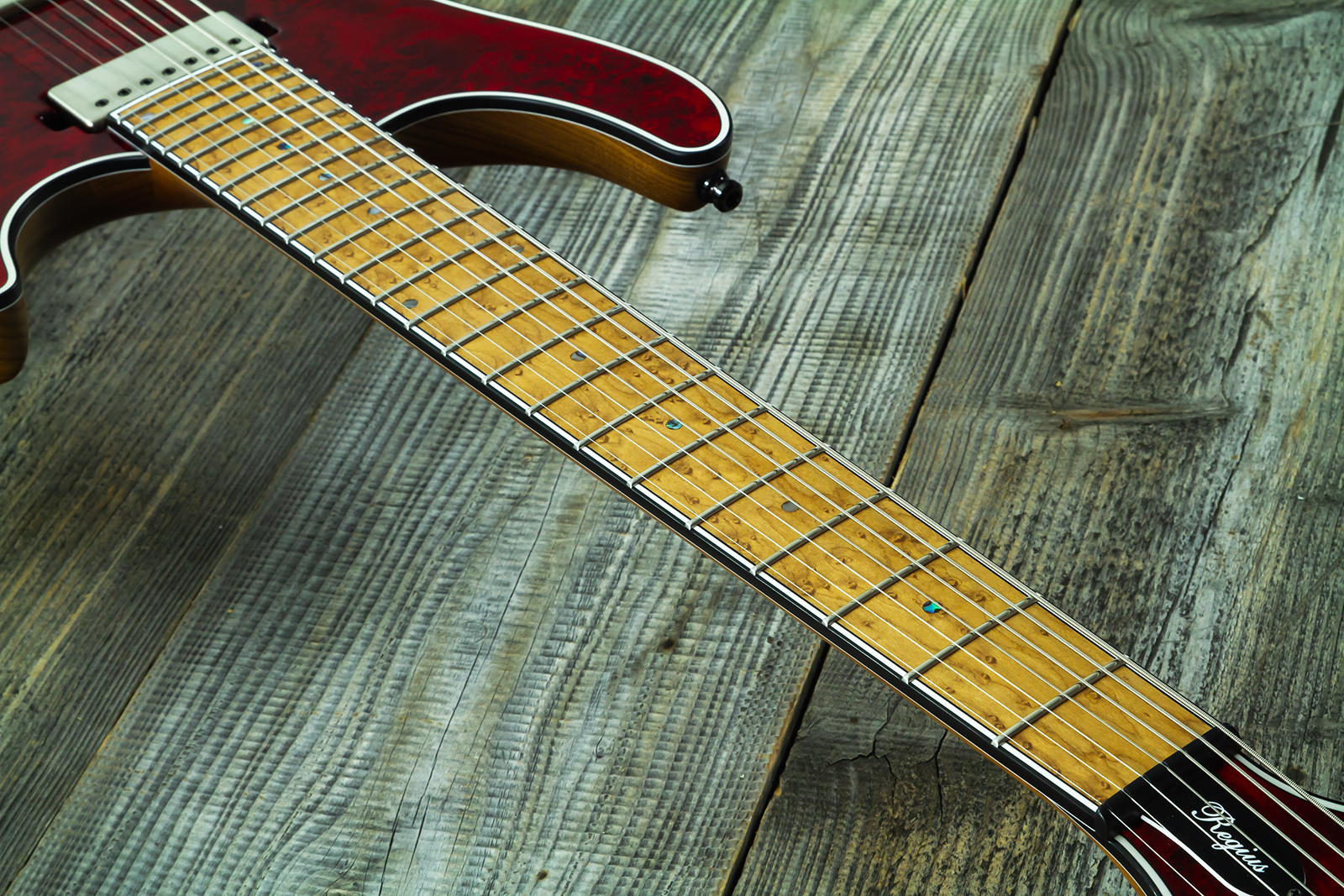 Mayones Guitars Regius 7c Baryton 2h Velvetrone Ht Eb #rf2602251 - Trans Red - Baritone guitar - Variation 5