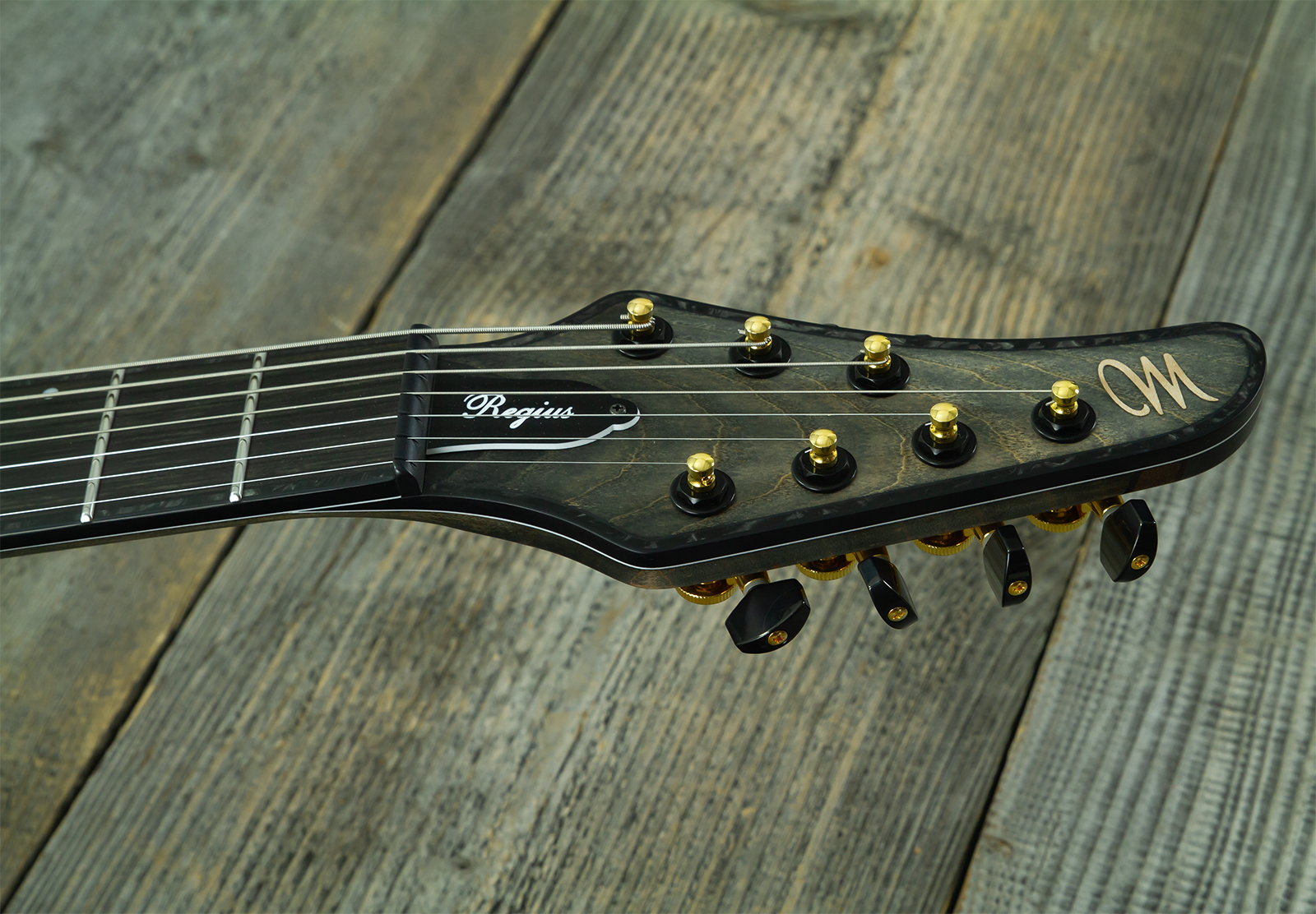 Mayones Guitars Regius Gothic 7c 2h Velvetrone Ht Eb #rf2510207 - Matt Gothic Black - 7 string electric guitar - Variation 6
