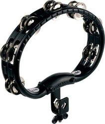 Tambourine Meinl Tambourin avec attache Noir - 2 rangées nickelées - TMT2BK