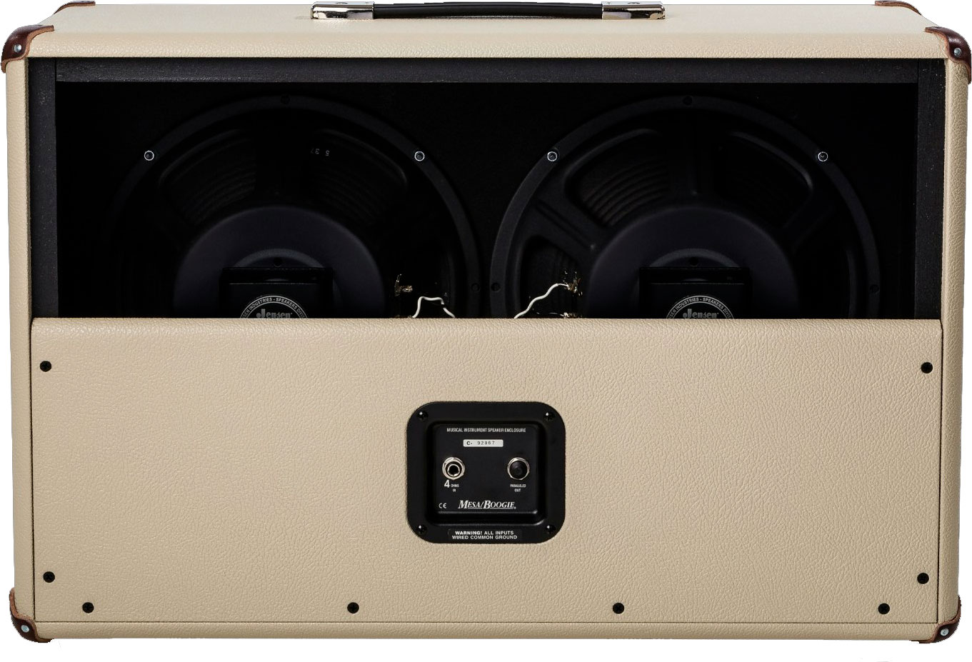 Mesa Boogie 2x12 California Tweed Guitar Cab 80w 8-ohms Cream Bronco - Electric guitar amp cabinet - Variation 1