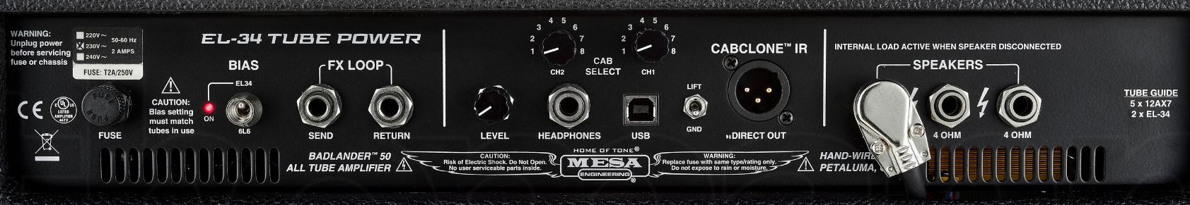 Mesa Boogie Badlander 50 Combo 20/50w El34 Black Bronco - Electric guitar combo amp - Variation 2