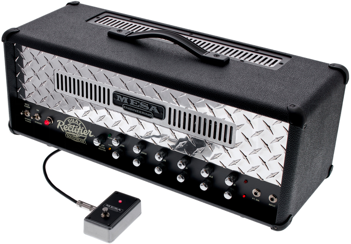 Mesa Boogie 90s Dual Rectifier Standard Head 100w 6l6 Black Bronco - Electric guitar amp head - Main picture