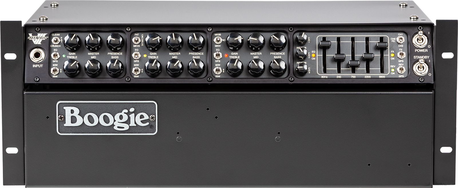 Mesa Boogie Mark Vii Rackmount Head 25/45/90w 6l6 Black - Electric guitar amp head - Main picture