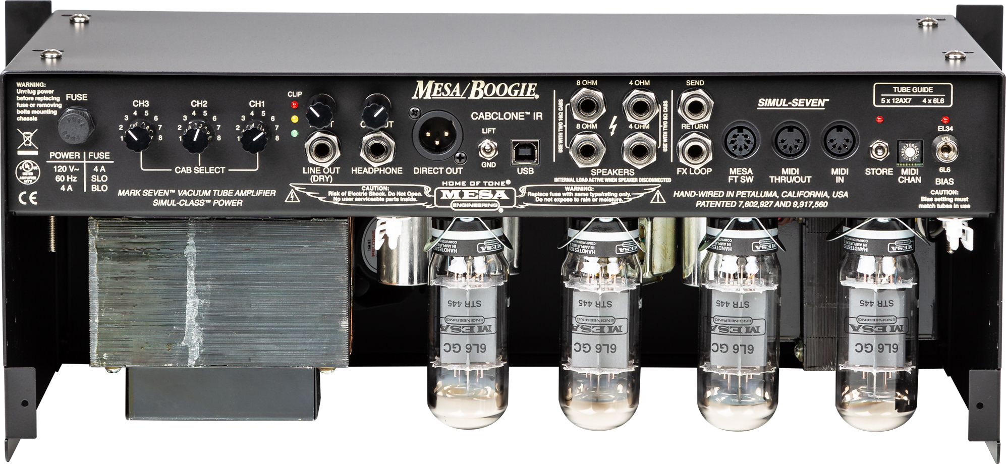 Mesa Boogie Mark Vii Rackmount Head 25/45/90w 6l6 Black - Electric guitar amp head - Variation 2