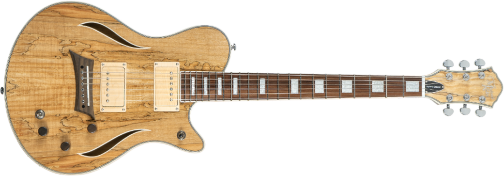 Michael Kelly Hybrid Special Thinline Ht Hh Pau - Spalted Maple - Single cut electric guitar - Main picture