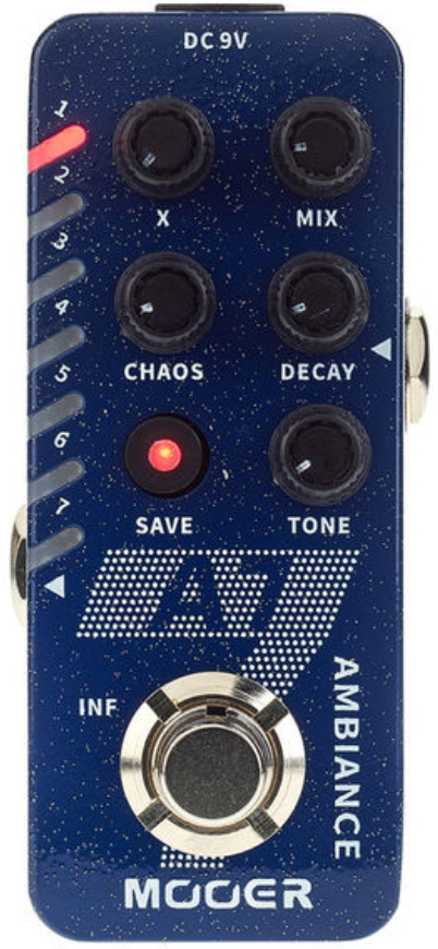 Mooer A7 Ambience Reverb - Modulation, chorus, flanger, phaser & tremolo effect pedal - Main picture